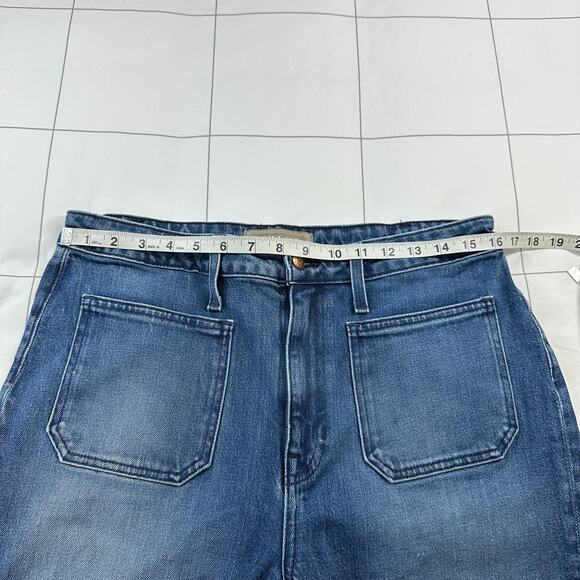 J.Crew Point Sur Jeans Womens 30 Blue Sailor Patch Pocket Wide Leg Marina Wash - Picture 7 of 12